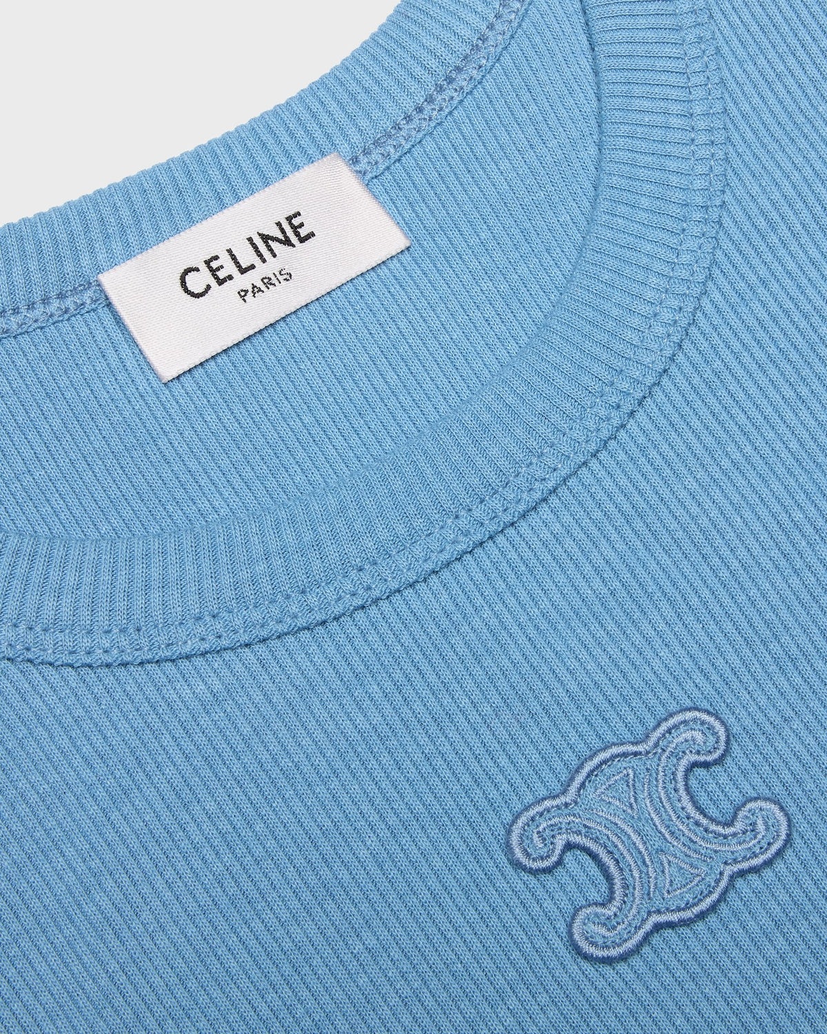 Elevate Your Wardrobe with the Celine Ribbed Cotton Silk Tank Top