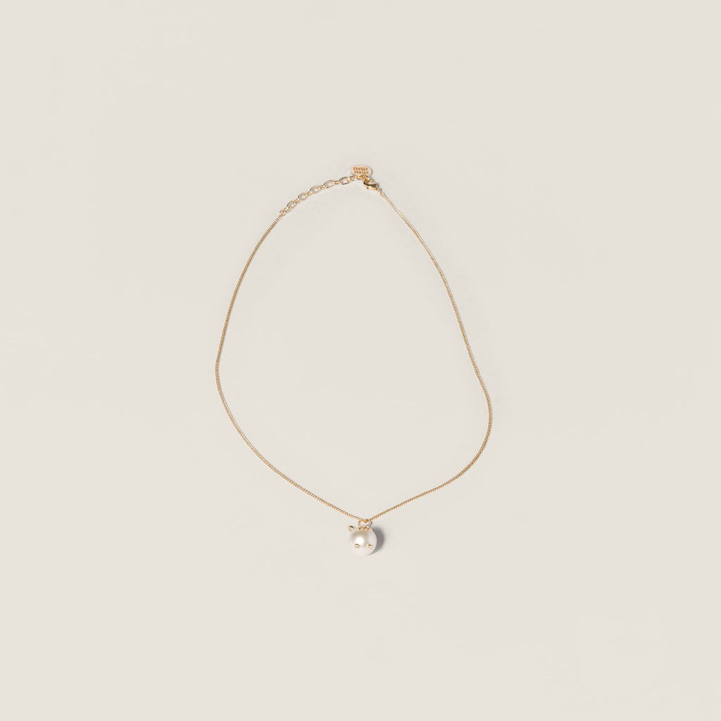 Miu Miu metal necklace soft pendant