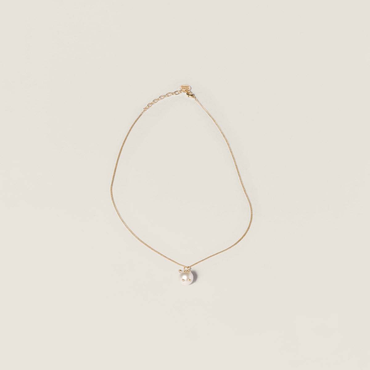 Miu Miu metal necklace soft pendant
