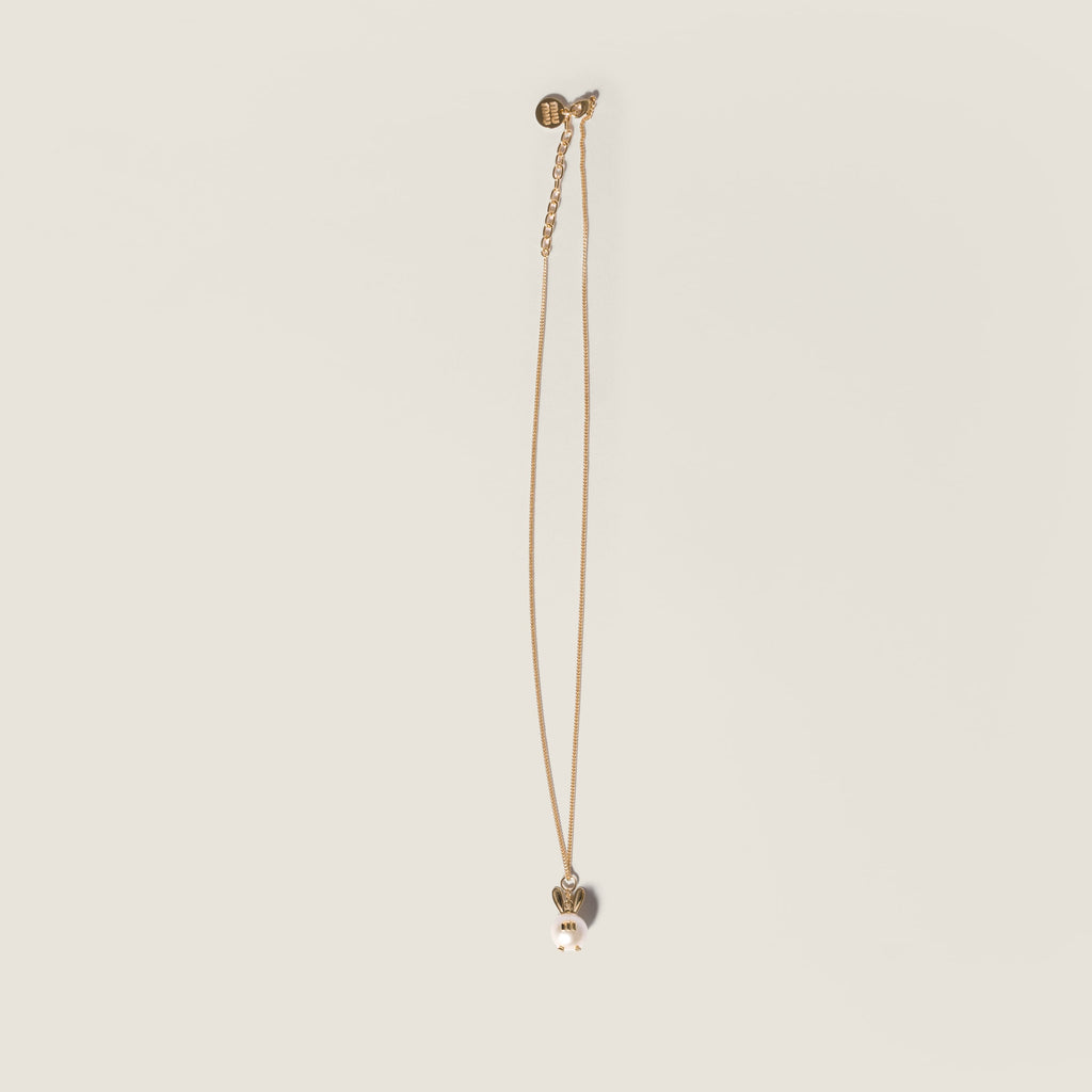 Miu Miu metal necklace soft pendant
