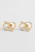 Dior CD mini Lily stud earrings