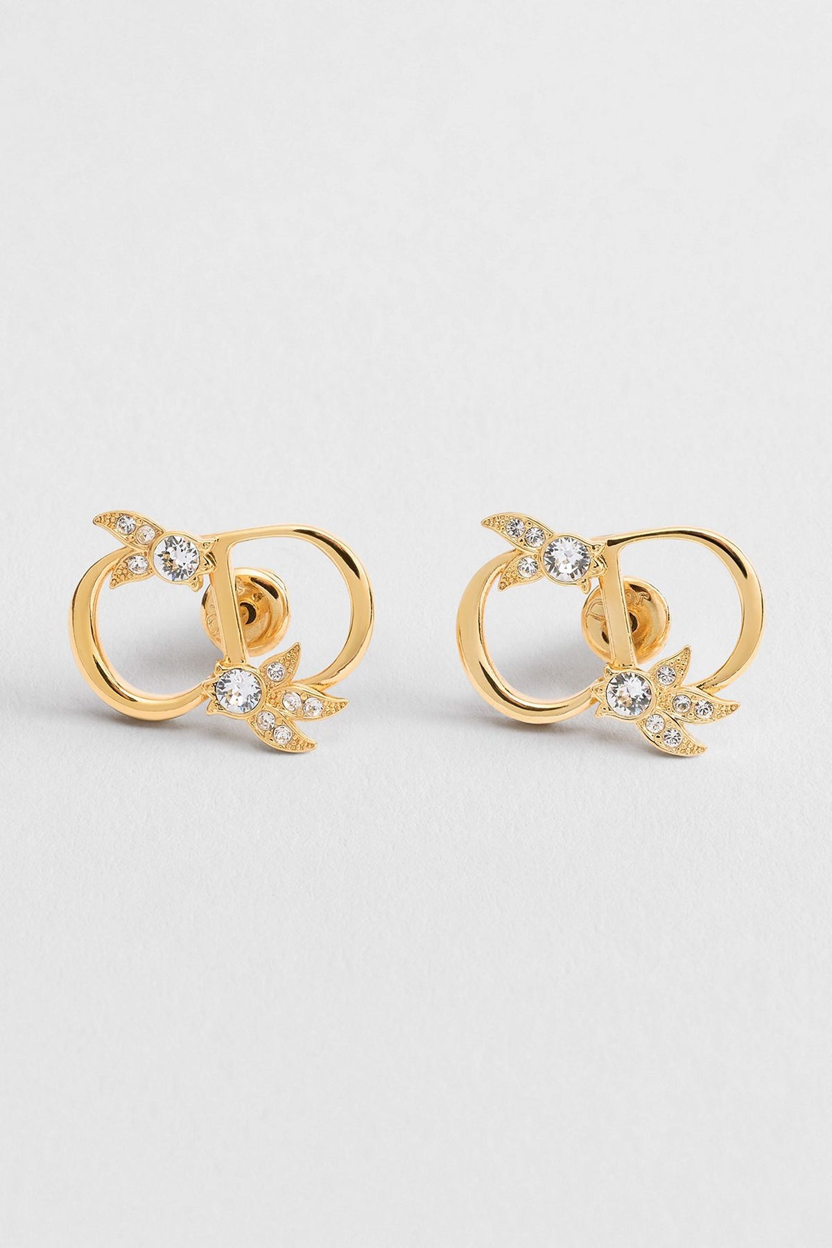 Dior CD mini Lily stud earrings