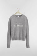 Dior embroidered cashmere knit sweater