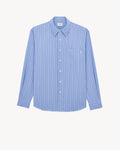 Saint Laurent Cassandre shirt in striped cotton poplin