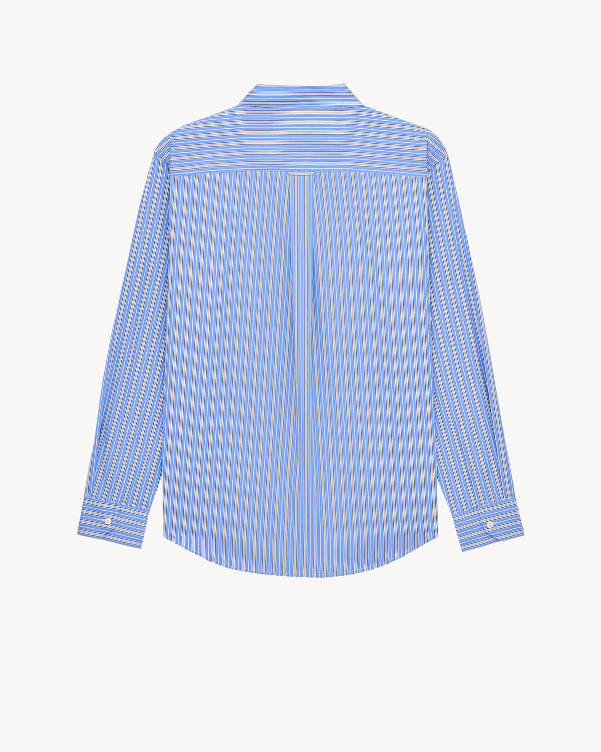 Saint Laurent Cassandre shirt in striped cotton poplin