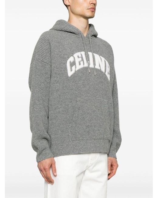 Celine hooded sweater in ribbed wool