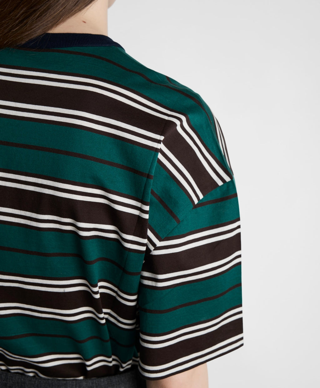 Prada 39610 16XT,Prada striped lisle cotton T-shirt,Prada striped lisle cotton Tee,Prada striped T-shirt,Prada striped Tee,Pr