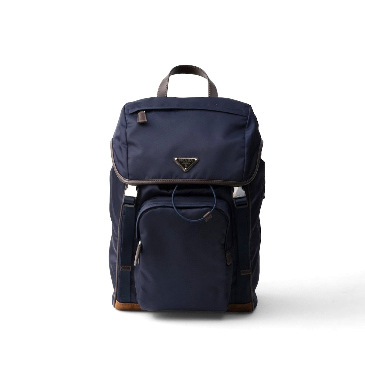 Prada 2VZ135_384_F0C1B_V_HYF,Prada Re-Nylon and leather backpack,Prada Re-Nylon blue backpack,Prada blue backpack,Prada blue