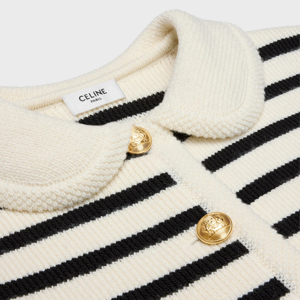 Winniemodo,Winnie modo,Celine RV09O570P.60EB,Celine cardigan jacket in striped wool,Celine jacket,Celine jacket sale,Celine c