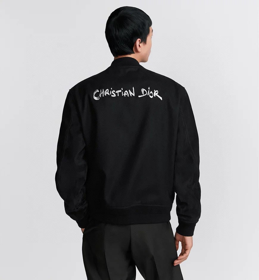 Christian Dior tag varsity jacket,Dior 443L430A6105,Dior jacket,Dior tag jacket,Dior jacket outlet,Dior jacket authenticity,D