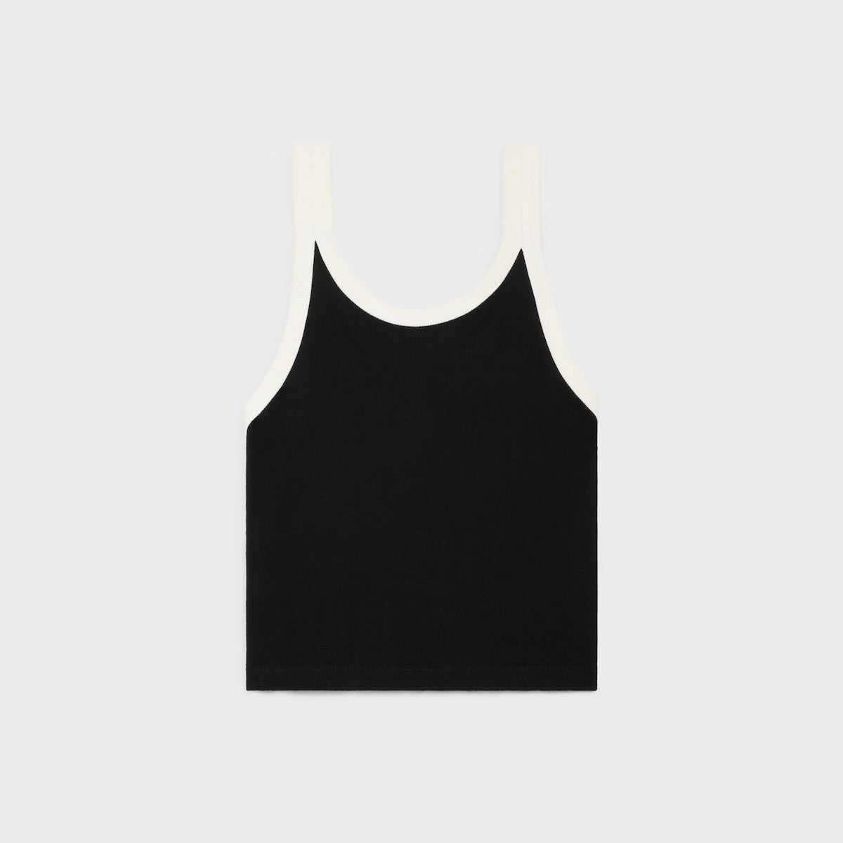 Celine RX03A0Q12.38ZD,Celine cropped tank top,Celine pocket vest,Celine black vest,Celine black top,Celine vest,Celine vest 2