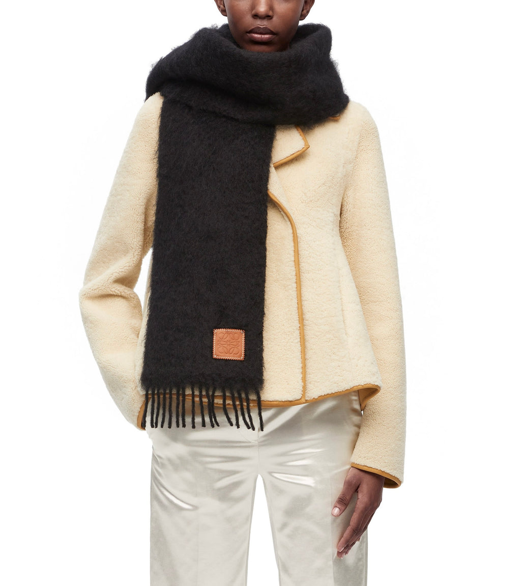 Loewe scarf in mohair and wool,loewe on sale,loewe online shop,loewe outlet,loewe F655254X01,loewe scarf , loewe cotton scarf