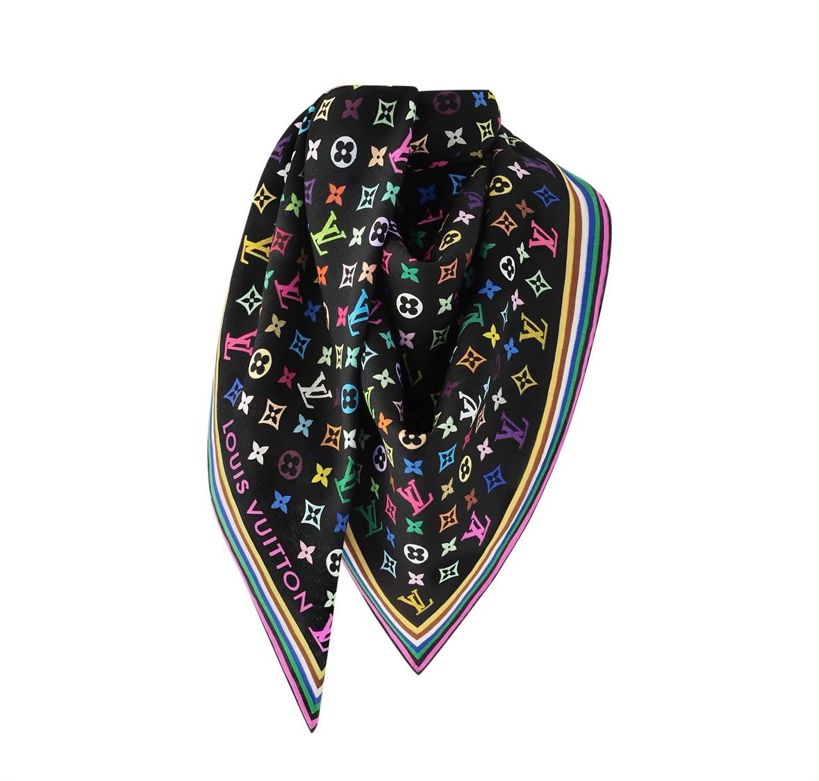 Louis Vuitton M94974,LV M94974,LV x TM monogram shawl,Louis Vuitton Takashi Murakami scarf,Louis Vuitton TM shawl,Louis Vuitt