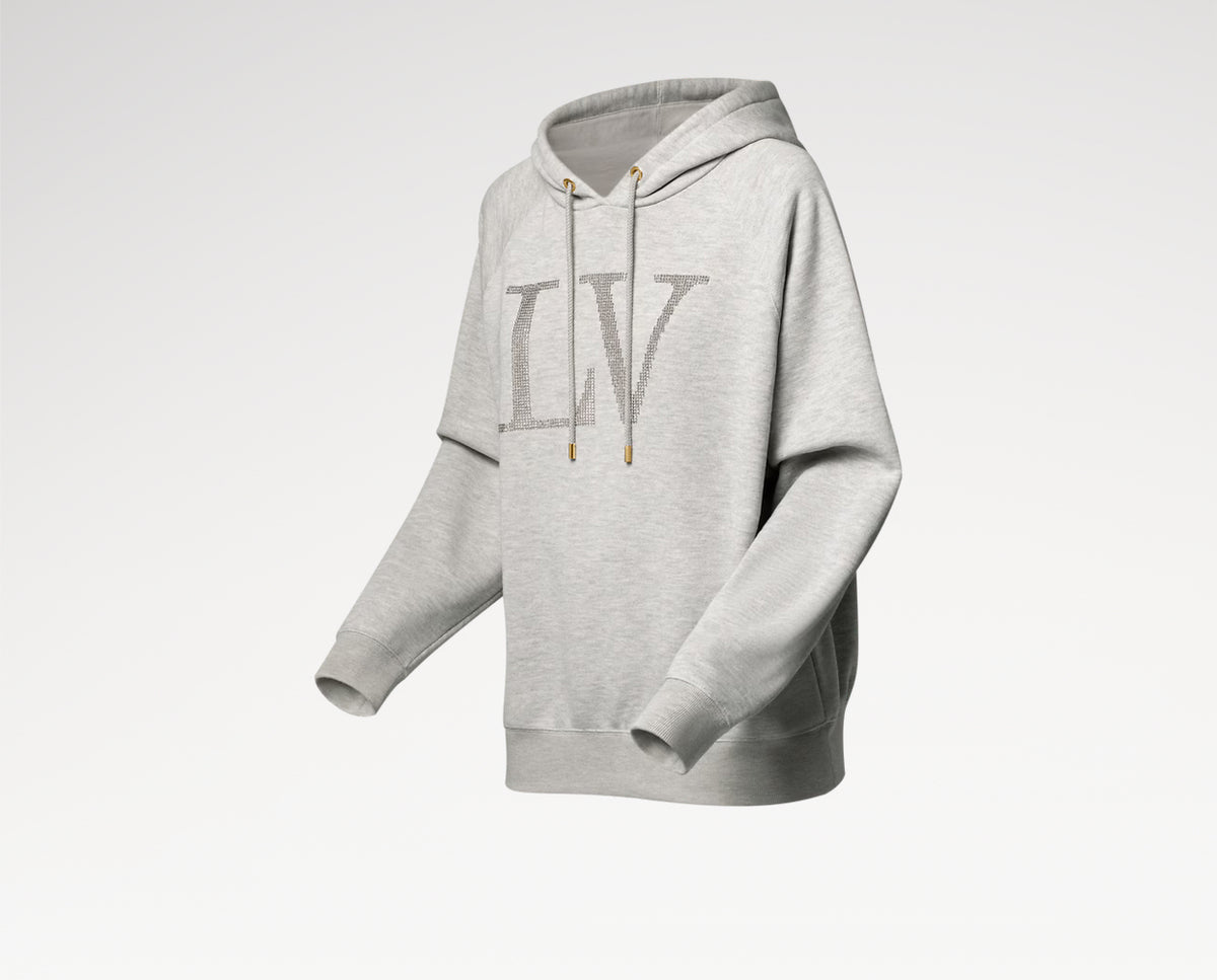 Winniemodo,Winnie modo,Louis Vuitton 1AIBlG,LV 1AIBlG,Louis Vuitton rhinestone signature hoodie,Lv rhinestones hoodie,Louis V
