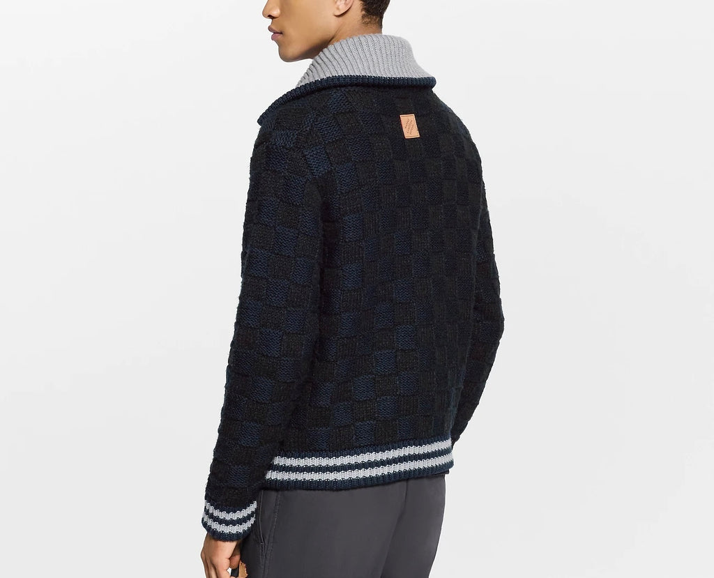 Winniemodo,Winniemodony,Louis Vuitton 1AJBVJ,LV 1AJBVJ,Louis Vuitton Damier knit blouson,LV Damier knit blouson,Louis Vuitton