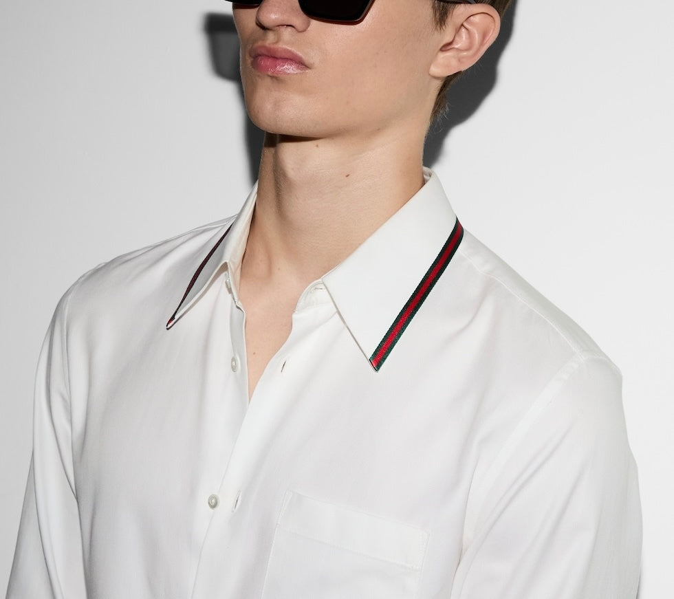 Winniemodo,Winnie modo,Gucci 814560 Z7AVS,Gucci Oxford cotton shirt,Gucci shirt,Gucci shirt sale,Gucci white shirt,Gucci whit