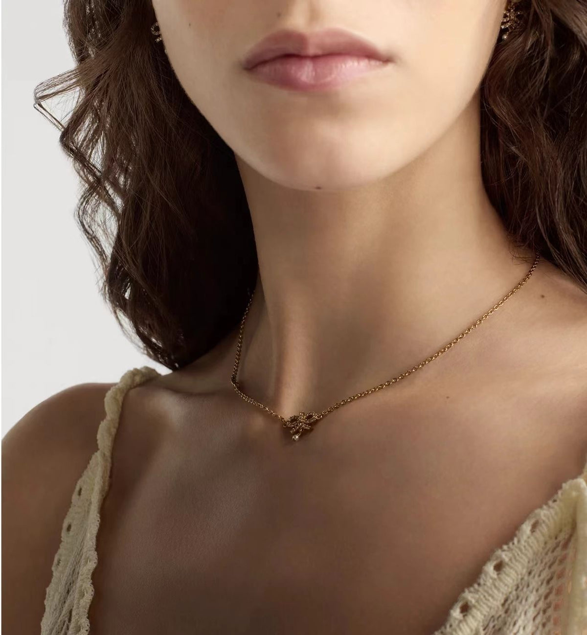 Dior Le noeud de Dior necklace,Dior bow necklace gold,Dior bow necklace,Dior necklace 2025,Dior necklace,Dior necklace on sal