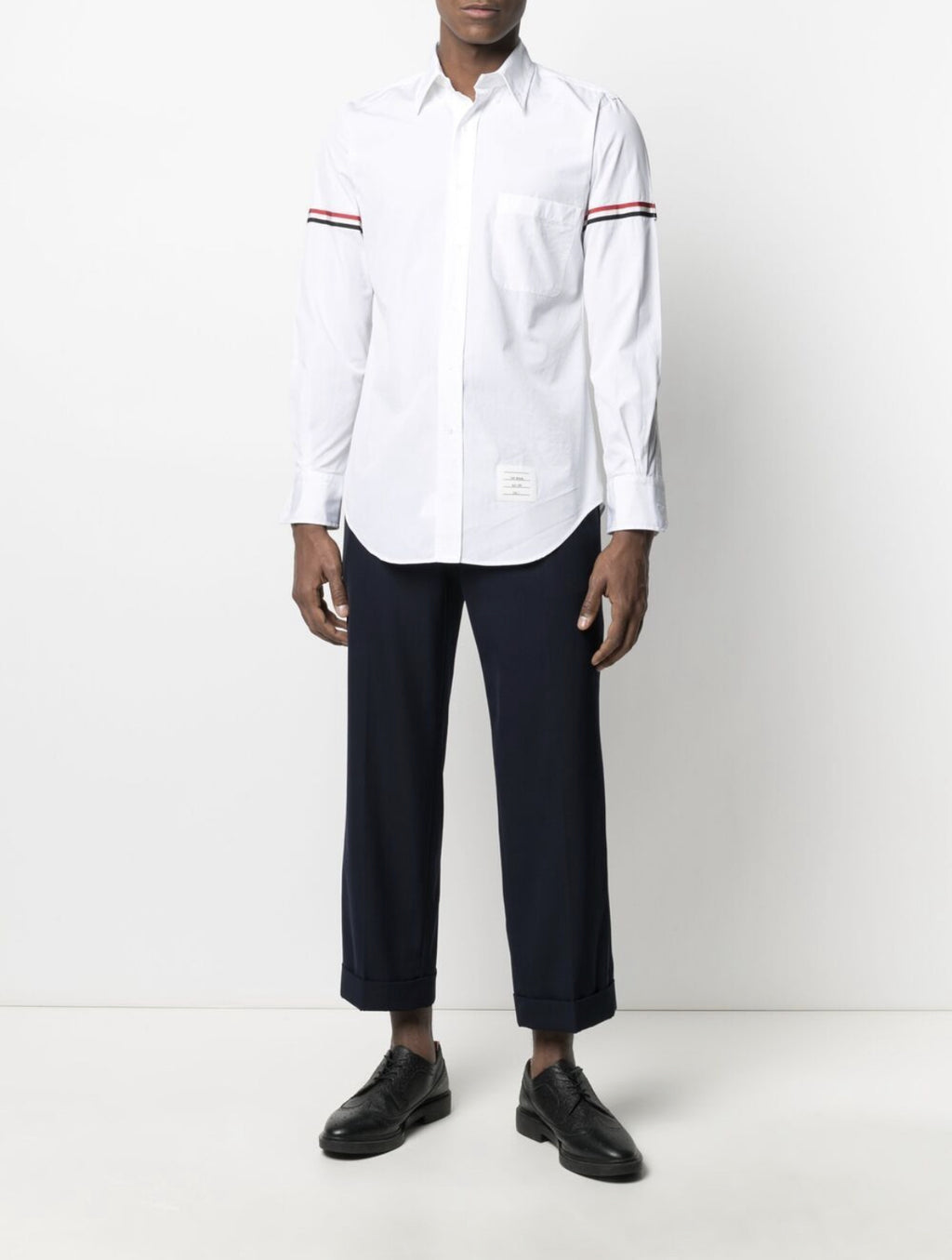 Thom Browne RWB stripe long sleeve shirt,Thom Browne MWL150E03113,thom browne on sale,thom browne online shop, Thom Browne, T