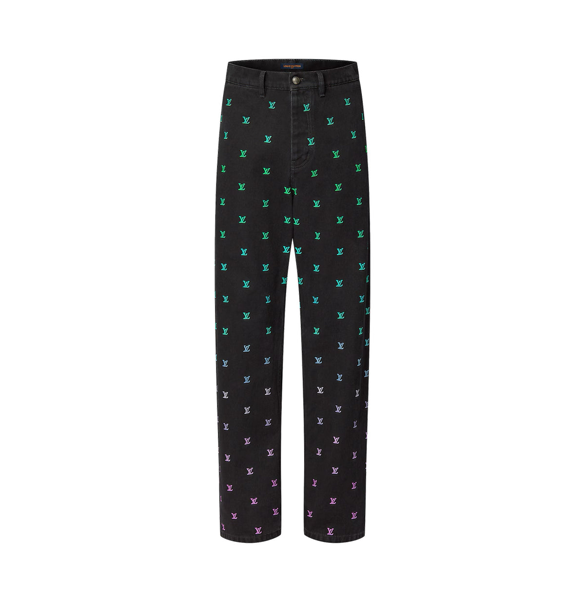 Winniemodo,Winnie modo,Louis Vuitton 1AGTHB,LV 1AGTHB,Louis Vuitton embroidered denim pants,Louis Vuitton denim pants,Louis V