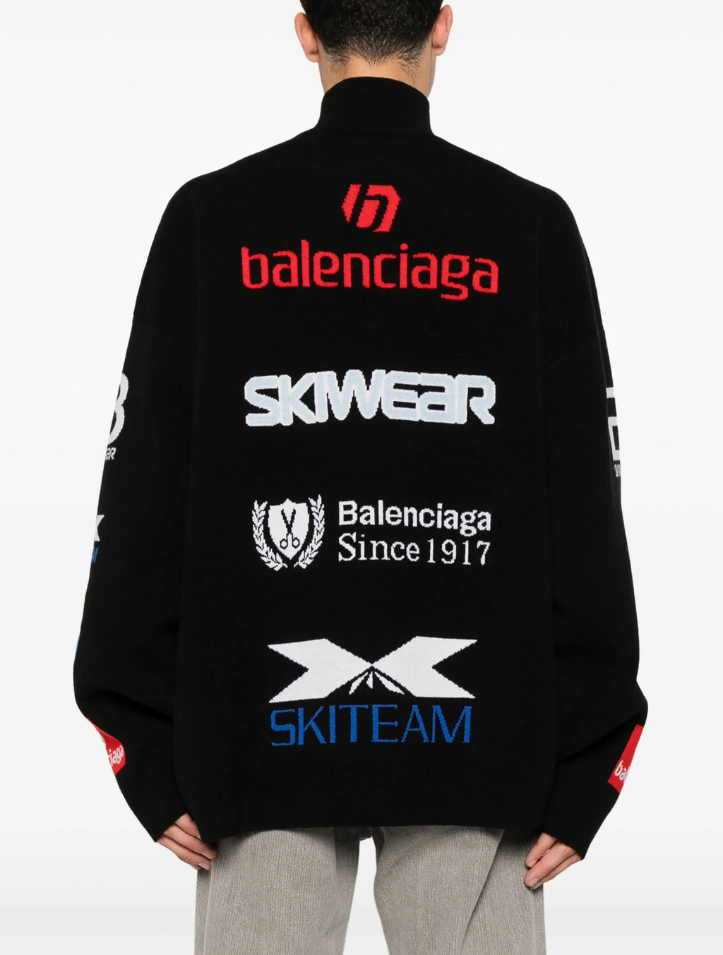 Balenciaga 799917T1696,Balenciaga stretch sweater,Balenciaga black sweater,Balenciaga sweater,Balenciaga sweater authenticity