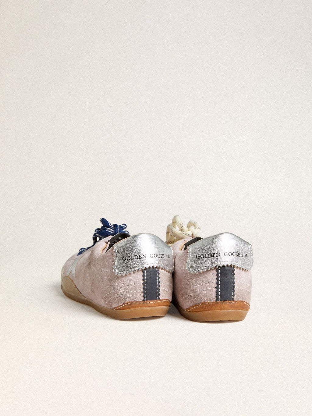 Golden Goose true star in pastel pink suede with sliver star sneaker,Golden goose pink sneaker,Winniemodo,Winnie modo,Golden