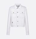 Dior 512V11A3033,Dior butterfly jacket,Dior butterfly womens jacket,Dior butterfly womens white jacket,Dior white denim jacke