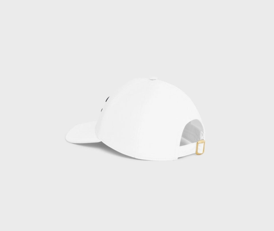 Celine triomphe cotton baseball cap,Celine baseball cap online shop,Celine baseball white cap outlet,Celine 2AUT6969P,Celine