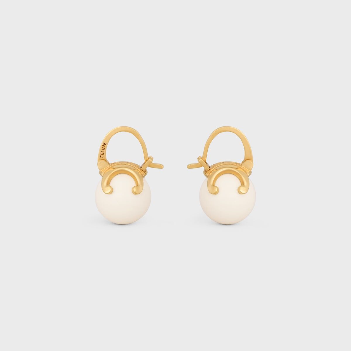 Celine sorbet earrings gold,Celine triomphe earrings,Celine sorbet resin earrings,Celine sorbet earrings in resin,Celine earr