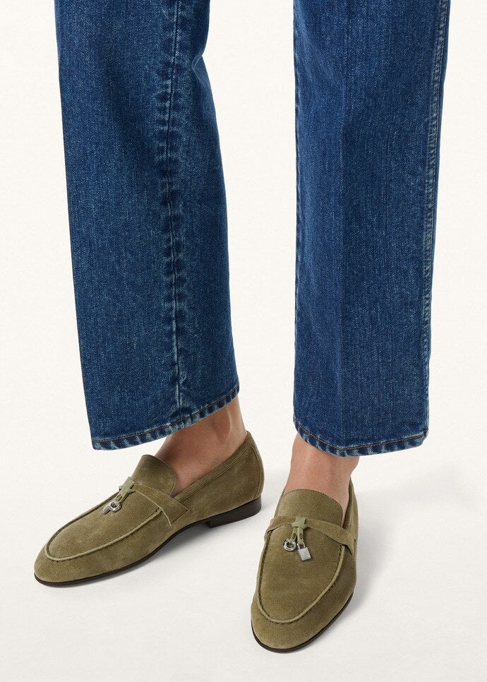 Winniemodo,Winniemodony,Loro Piana FAQ9903,Loro Piana loafer women,Loro Piana Joan,Loro Piana loafer green,Loro Piana loafer