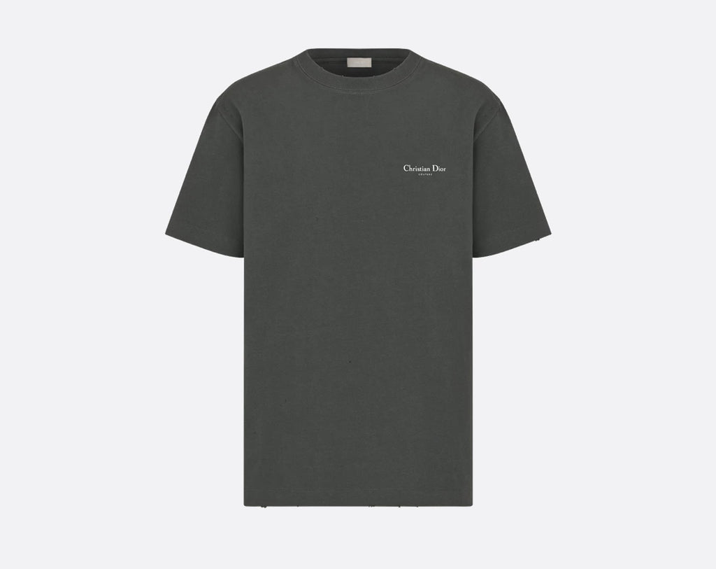 Dior 593J672B0554,Dior Lily of the Valley T-shirt,Dior Lily of the Valley black T-shirt,Dior couture t-shirt black,Dior t-shi