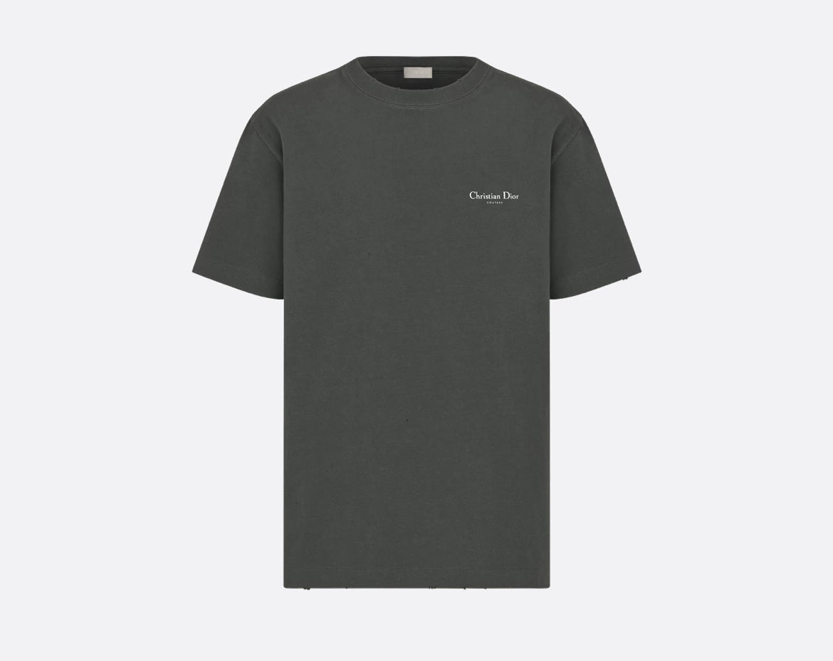 Dior 593J672B0554,Dior Lily of the Valley T-shirt,Dior Lily of the Valley black T-shirt,Dior couture t-shirt black,Dior t-shi