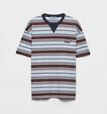 Prada 39610,Prada striped lisle cotton T-shirt,Prada striped T-shirt,Prada stripe tee,Prada stripe t-shirt women,Prada t-shir