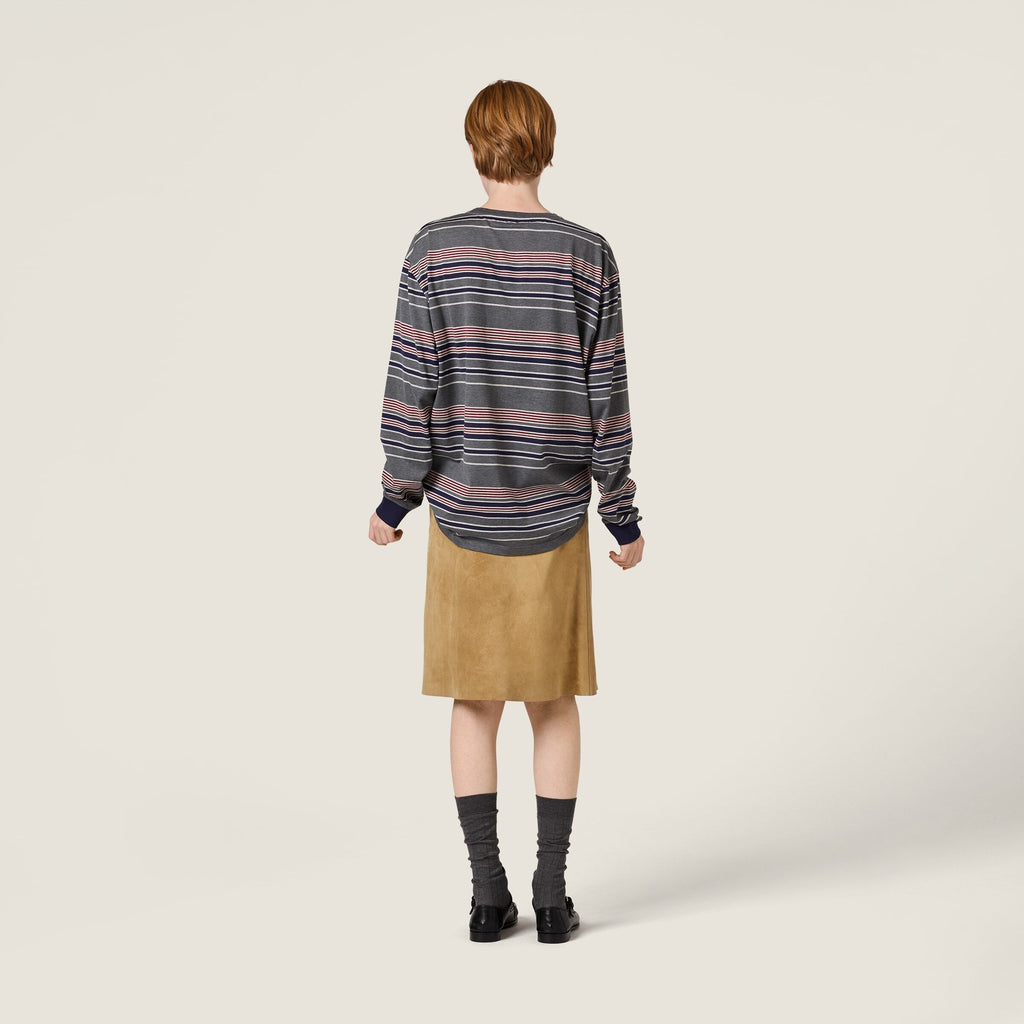 Winniemodo,Winniemodony,Miu Miu long sleeve striped,Miu Miu T-shirt striped,Miu Miu clothes outlet,Miu Miu long sleeve discou