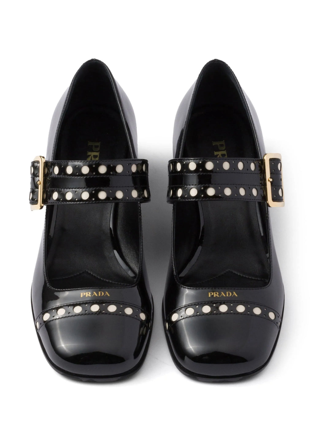 Prada 35mm leather Mary Jane pumps,Prada Mary Jane pumps,Prada chunky heels black,black prada chunky heels,Prada Mary Jane pu