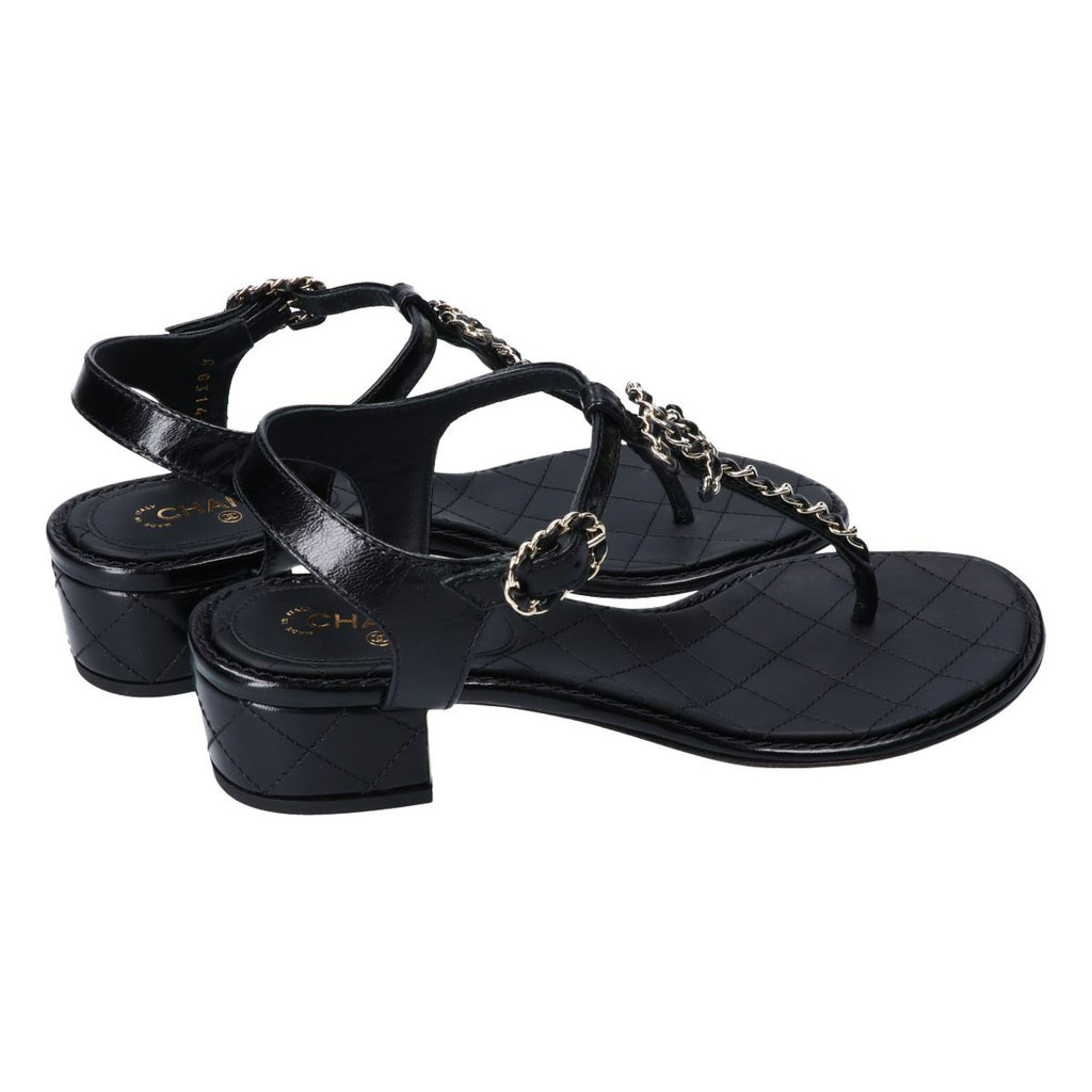 Winniemodo,Winniemodony,Chanel G31463,Chanel CC Chain Thong Sandals black,Chanel Thong Sandals sale,Chanel Thong Sandals chun