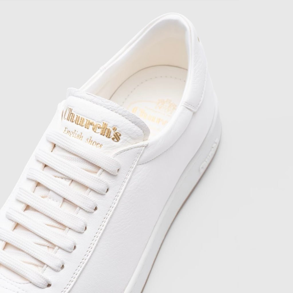 Winniemodo,Church EEG077,Church Large Deerskin Sneaker,Church sneaker,Church sneaker white,Church sneaker mens white,Church w