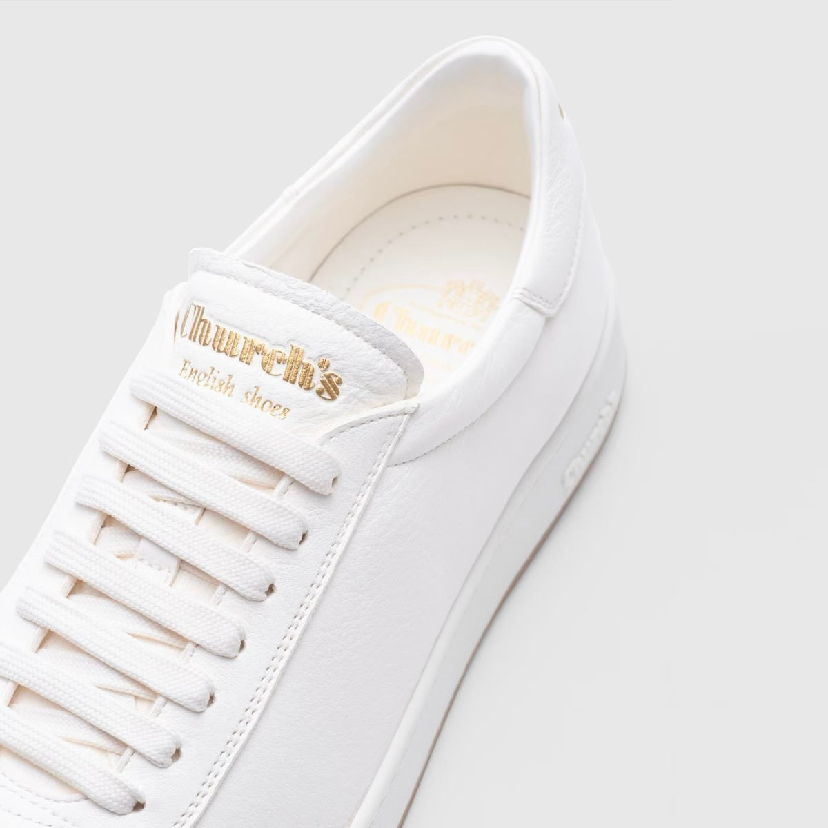 Winniemodo,Church EEG077,Church Large Deerskin Sneaker,Church sneaker,Church sneaker white,Church sneaker mens white,Church w