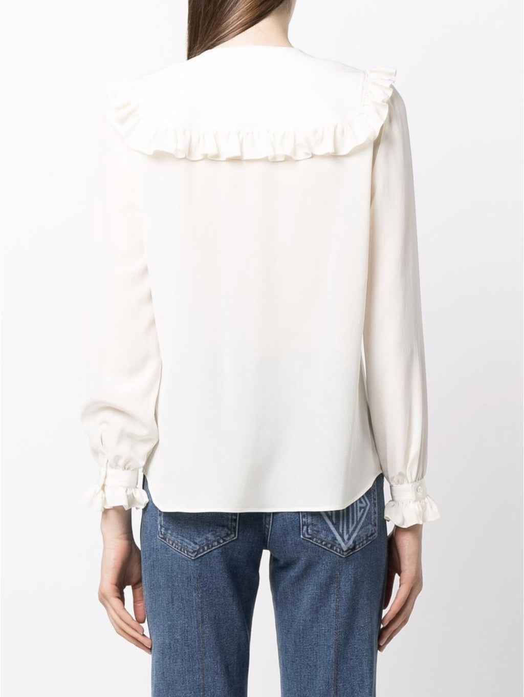 Saint Laurent Peter Pan collar silk blouse