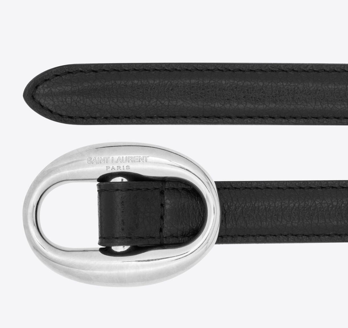Saint Laurent oval buckle thin belt in smooth leather,Saint Laurent on sale ,Saint Laurent online shop,Saint Laurent outlet,S