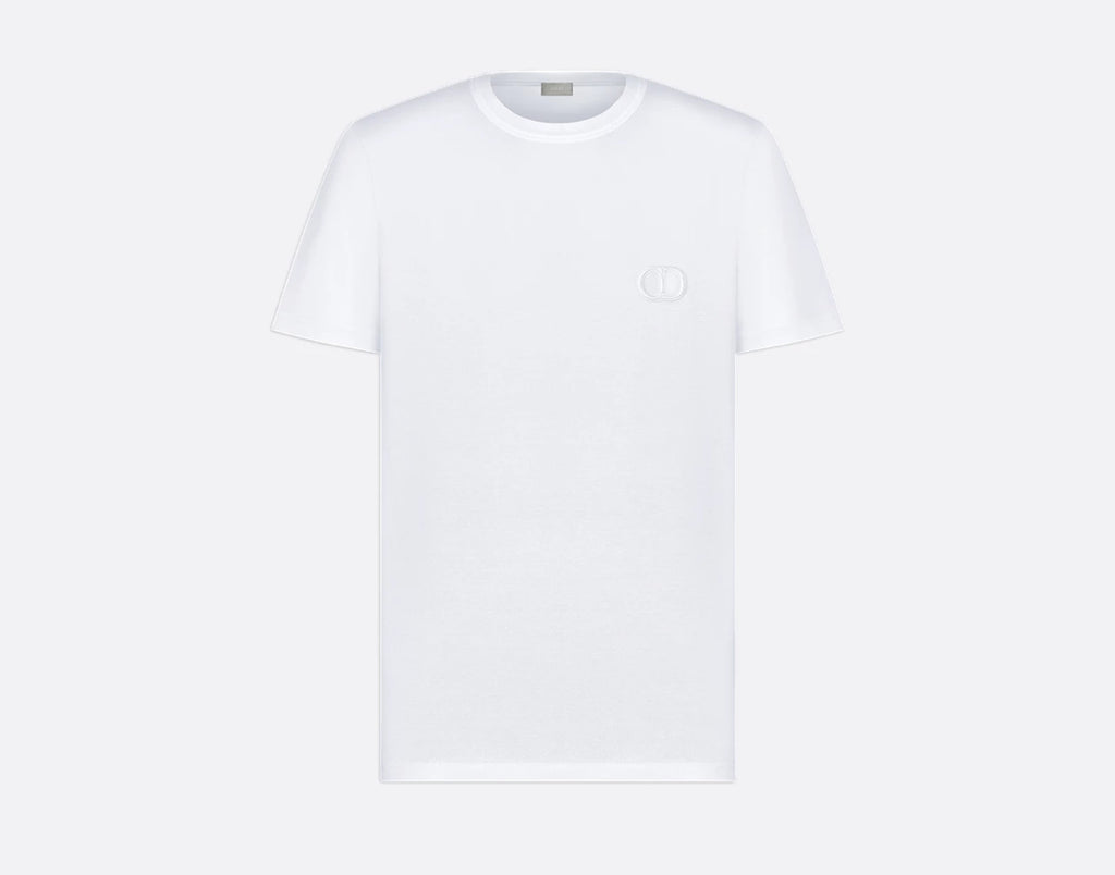 Dior 013J600A0677,Dior CD icon T-shirt,Dior embroidered CD T-shirt,Dior embroidered CD T-shirt black,Dior embroidered CD T-sh