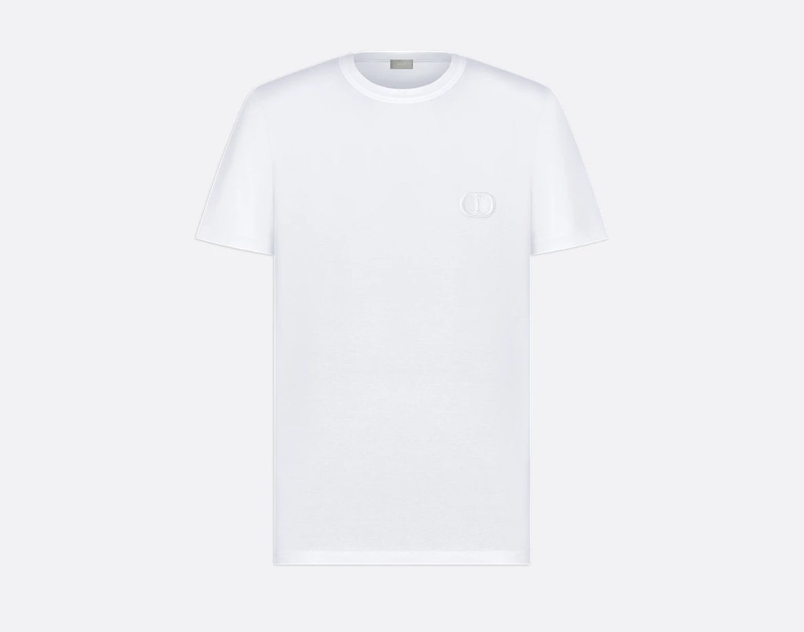 Dior 013J600A0677,Dior CD icon T-shirt,Dior embroidered CD T-shirt,Dior embroidered CD T-shirt black,Dior embroidered CD T-sh