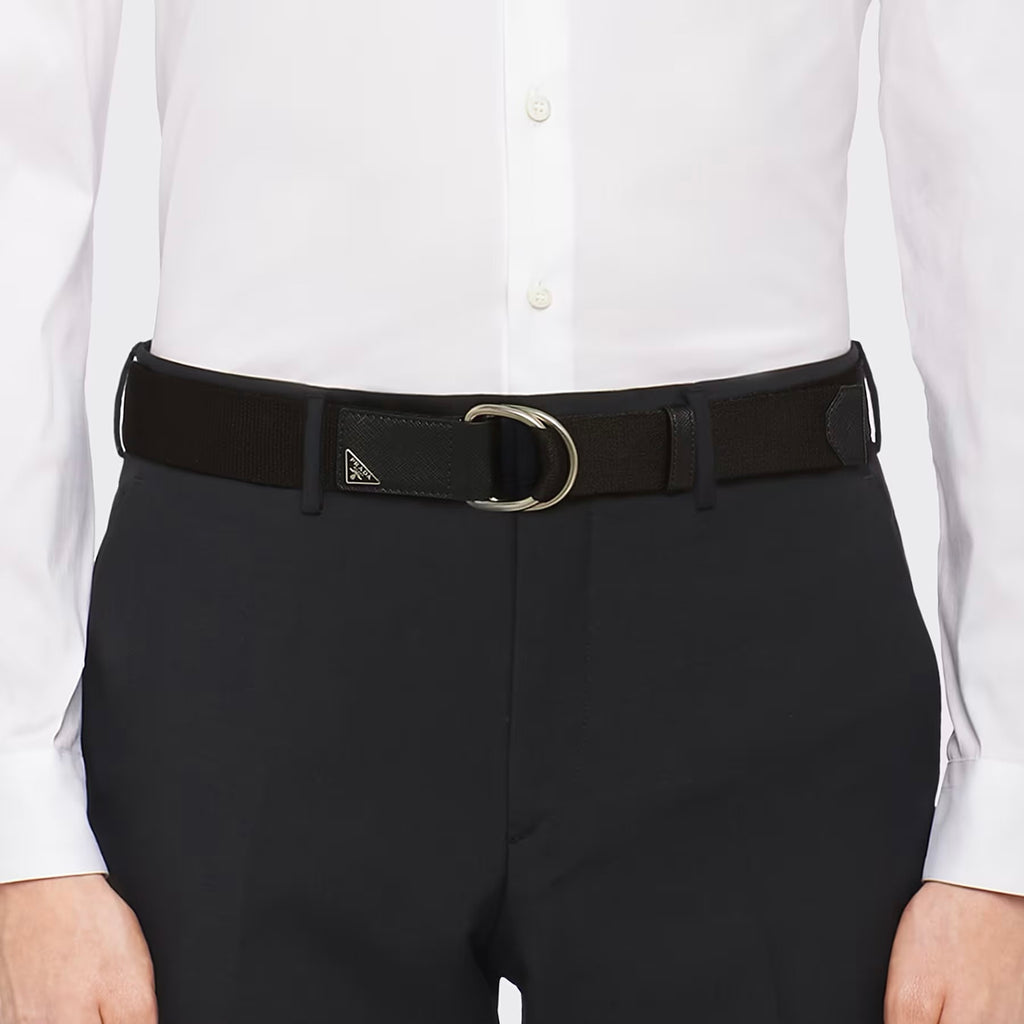 Prada 2CN028,Prada Woven Re-Nylon belt,Prada Woven belt,Prada Woven double ring belt,Prada Re-Nylon belt,Prada belt on sale,P