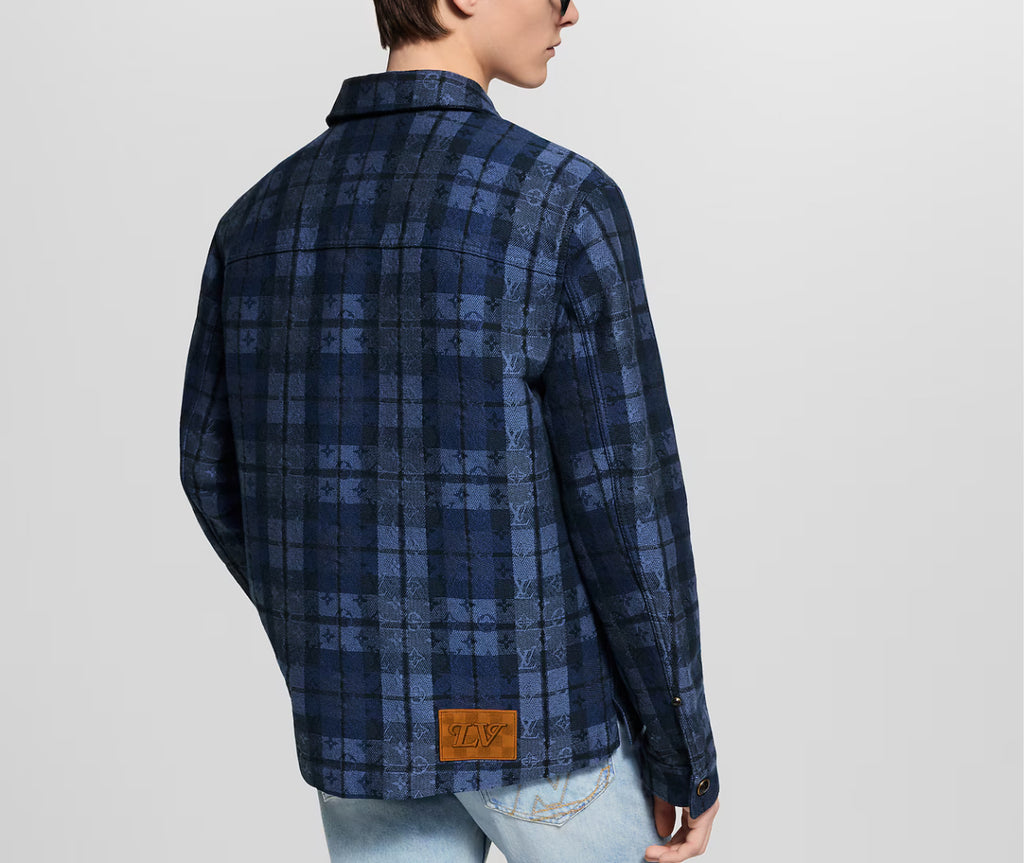 Winniemodo,Winnie modo,Louis Vuitton 1AIK91,LV 1AIK91,Louis Vuitton tartan denim overshirt,Louis Vuitto tartan denim jacket,L