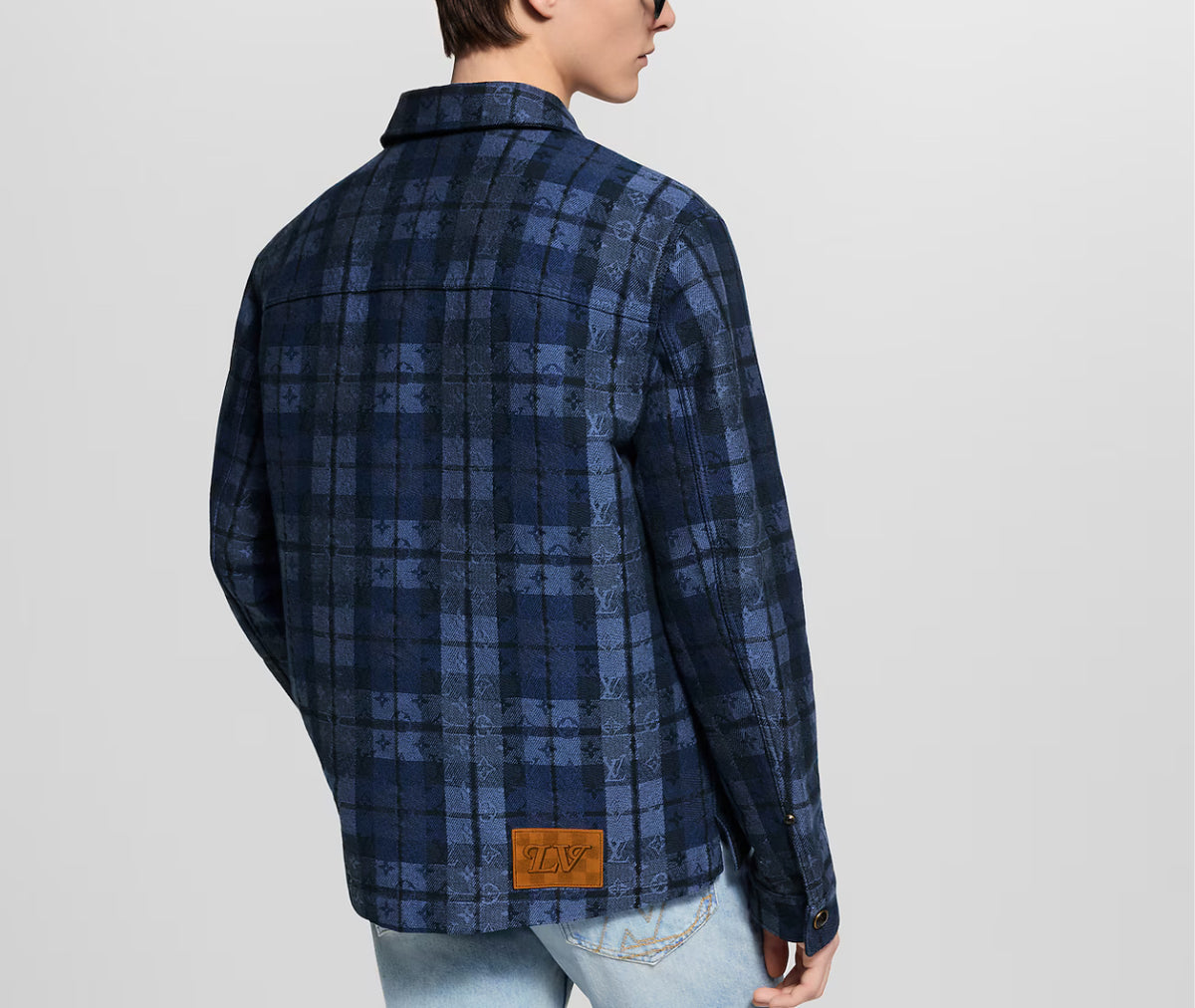 Winniemodo,Winnie modo,Louis Vuitton 1AIK91,LV 1AIK91,Louis Vuitton tartan denim overshirt,Louis Vuitto tartan denim jacket,L