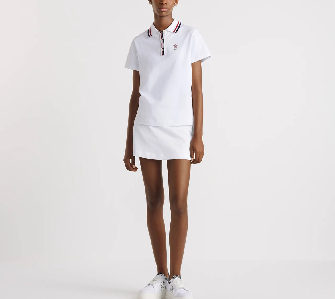 Dior 513T11A4200,Dior vibe polo shirt,Dior polo shirt,Dior white polo shirt,Dior white womens polo shirt,Dior white polo shir