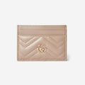 Gucci 443127 DTDHD,Gucci GG Marmont card case,Gucci GG Marmont card holder,Gucci Taupe card holder,Gucci GG logo taupe card h