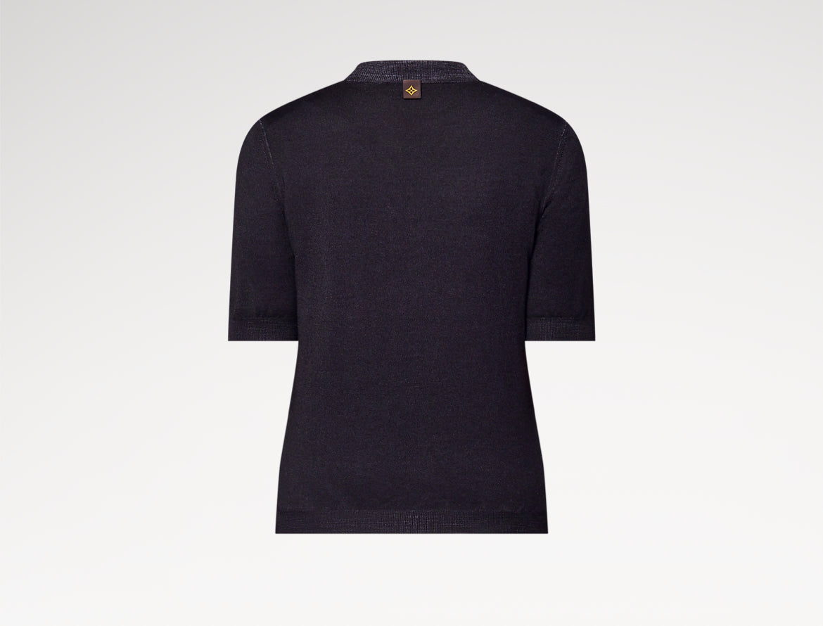 Louis Vuitton 1AGNGT,LV 1AGNGT,Louis Vuitton knit top,Louis Vuitton grey top,Louis Vuitton short sleeves top,Louis Vuitton sh