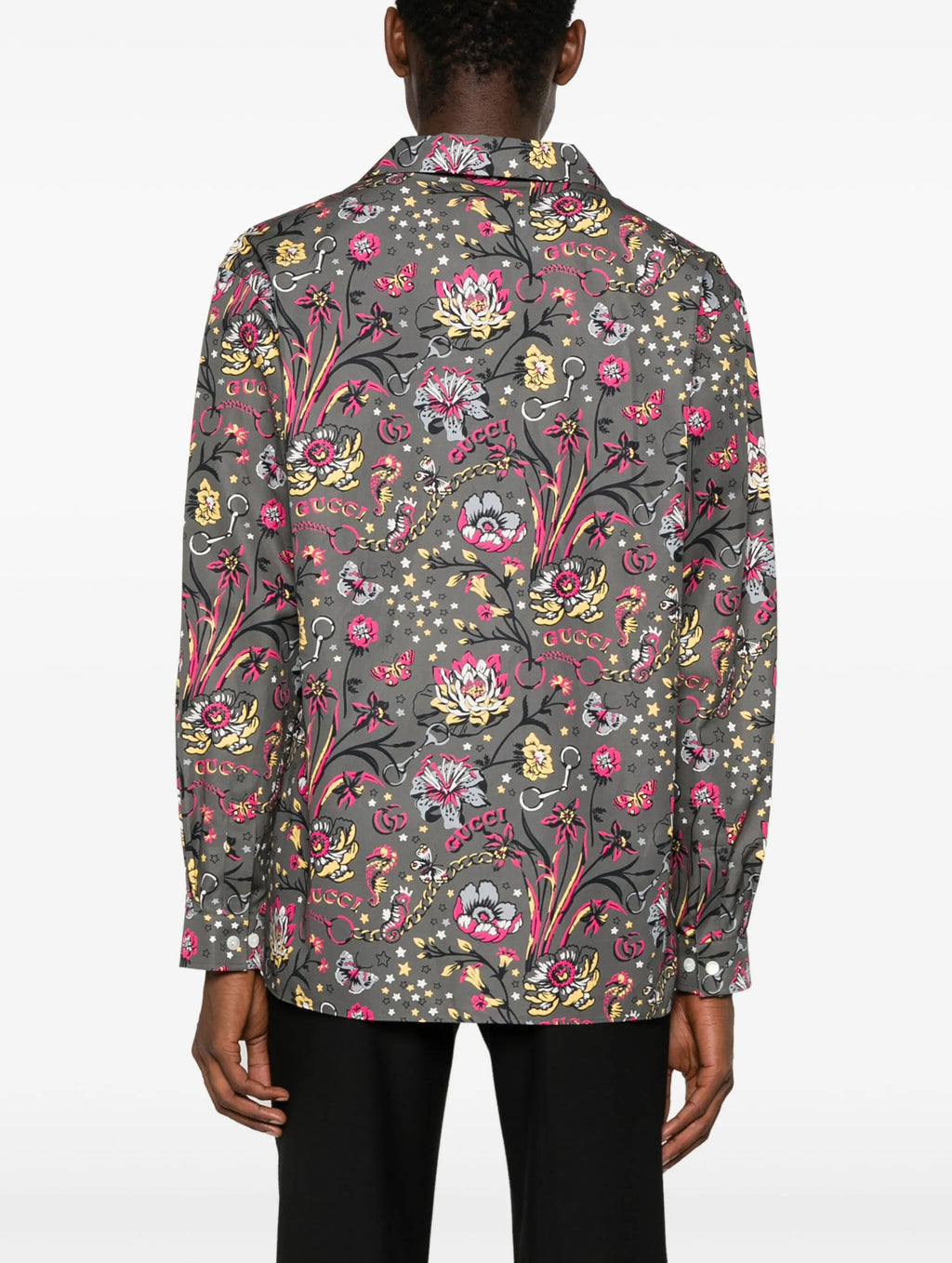 Gucci 795200 ZAQ82,Gucci floral print shirt,Gucci floral shirt,Gucci floral oversized shirt,Gucci floral shirt on sale,Gucci