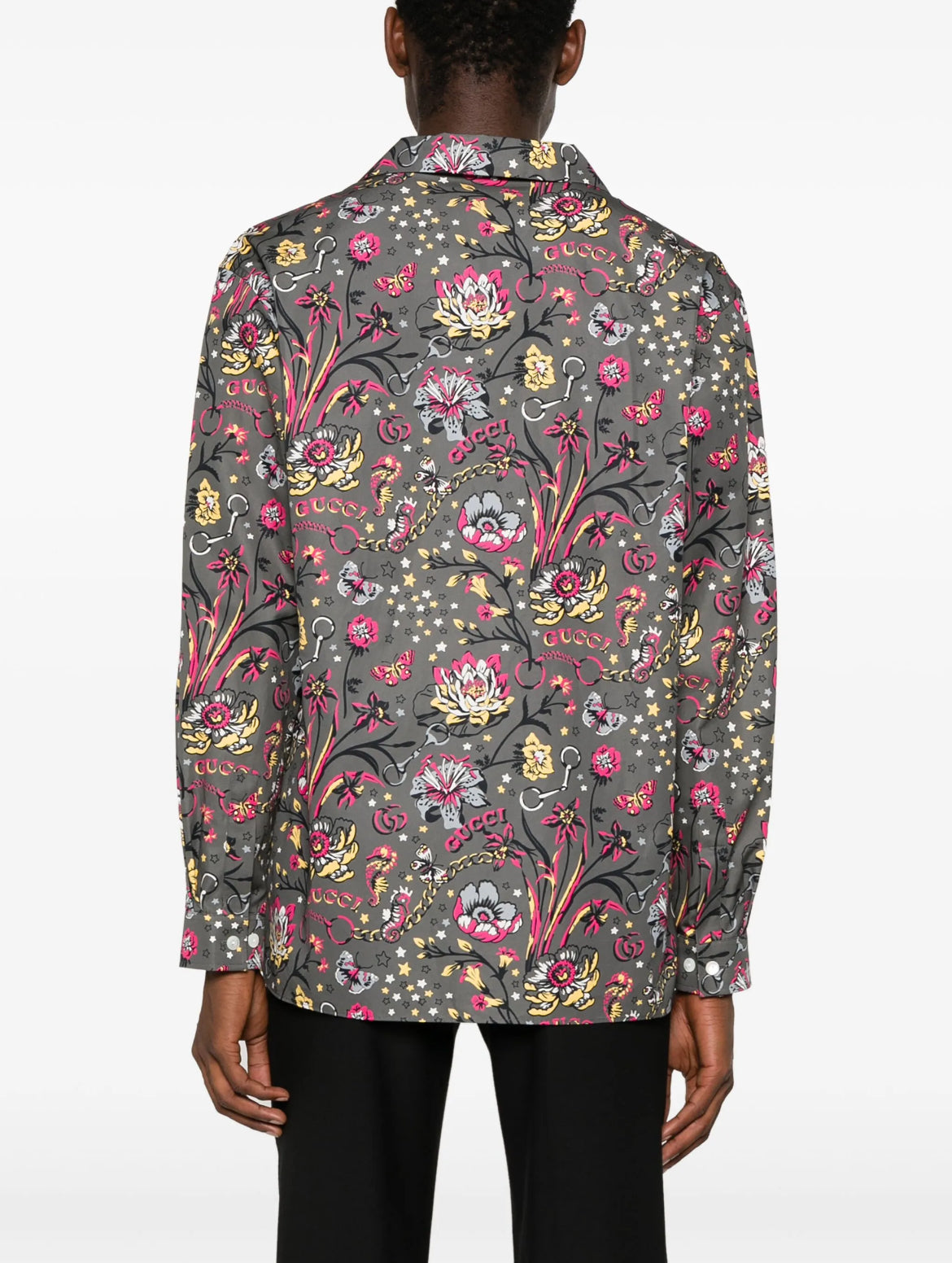 Gucci 795200 ZAQ82,Gucci floral print shirt,Gucci floral shirt,Gucci floral oversized shirt,Gucci floral shirt on sale,Gucci