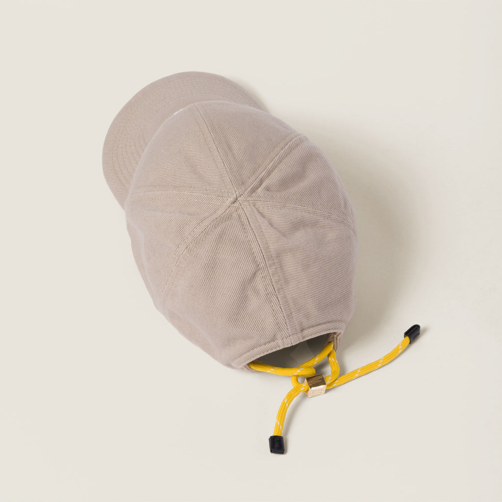 MIU MIU 5HC3692CR1,Miu Miu denim baseball cap,MIU MIU black cap,MIU MIU beige cap,MIU MIU brown cap,MIU MIU cap rope,MIU MIU
